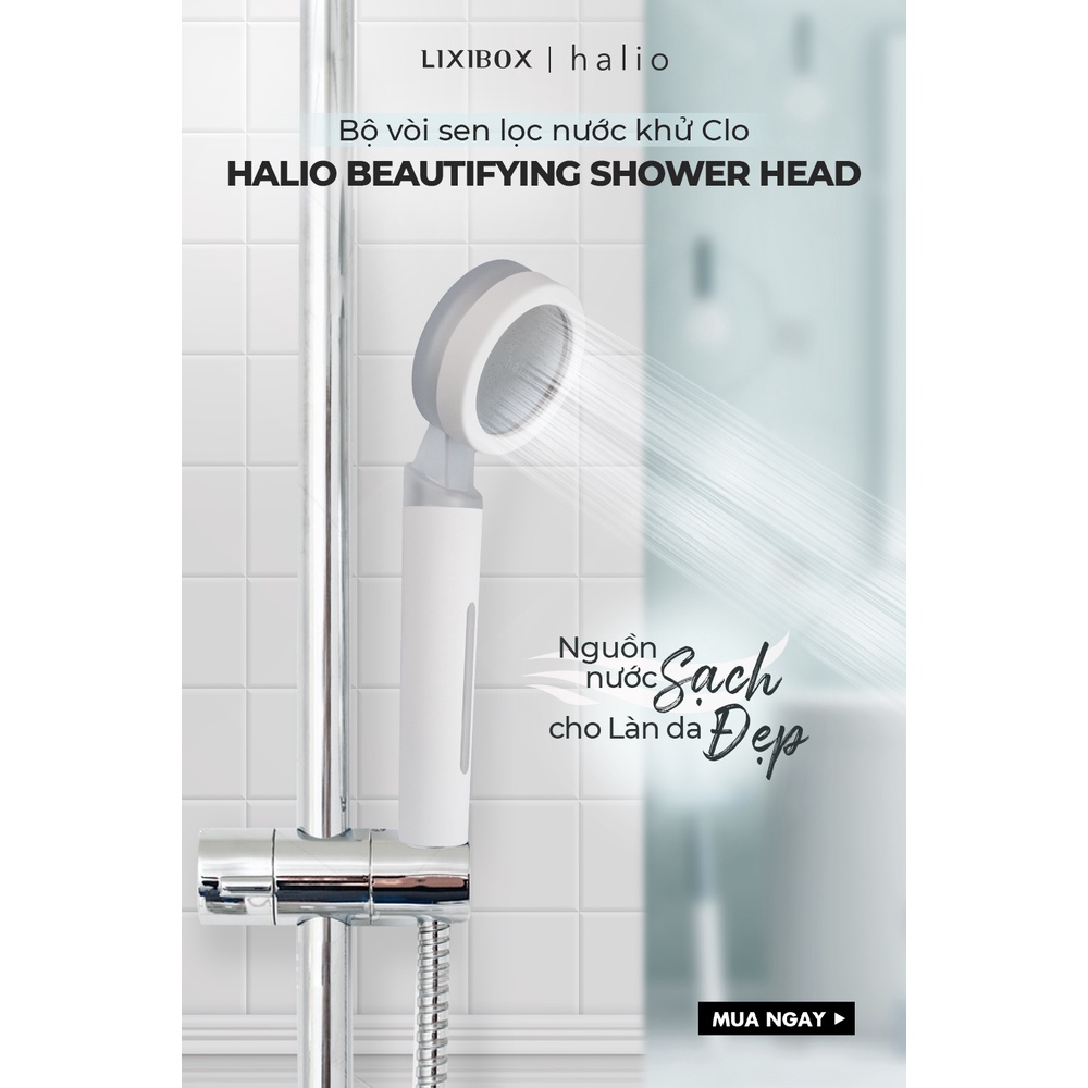 Bộ Vòi Sen Tắm Tăng Áp Khử Clo Và Kim Loại Nặng Làm Đẹp Da Halio Beautifying Shower