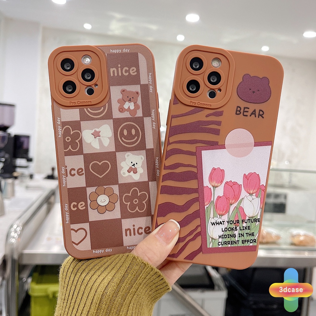 Ốp Điện Thoại TPU Mềm Họa Tiết Gấu Cho IPhone 6S 7 6 8 Plus XR 11 12 13 PRO MAX X XS MAX Se 2020 6SPlus 7Plus 6Plus 8Plus XSMAX