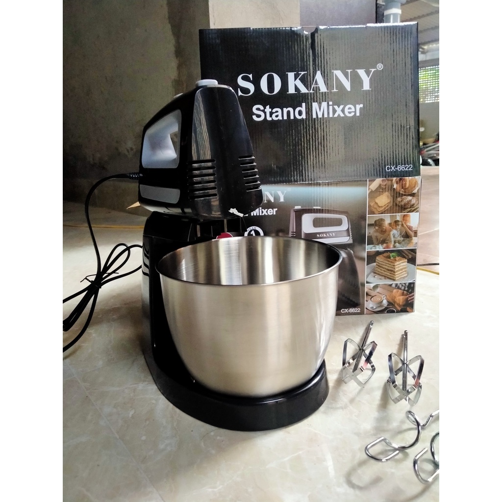 Máy Đánh Trứng Đánh Kem Trộn Bột Cầm Tay - Để Bàn Tiện Lợi 400W SOKANY 6622