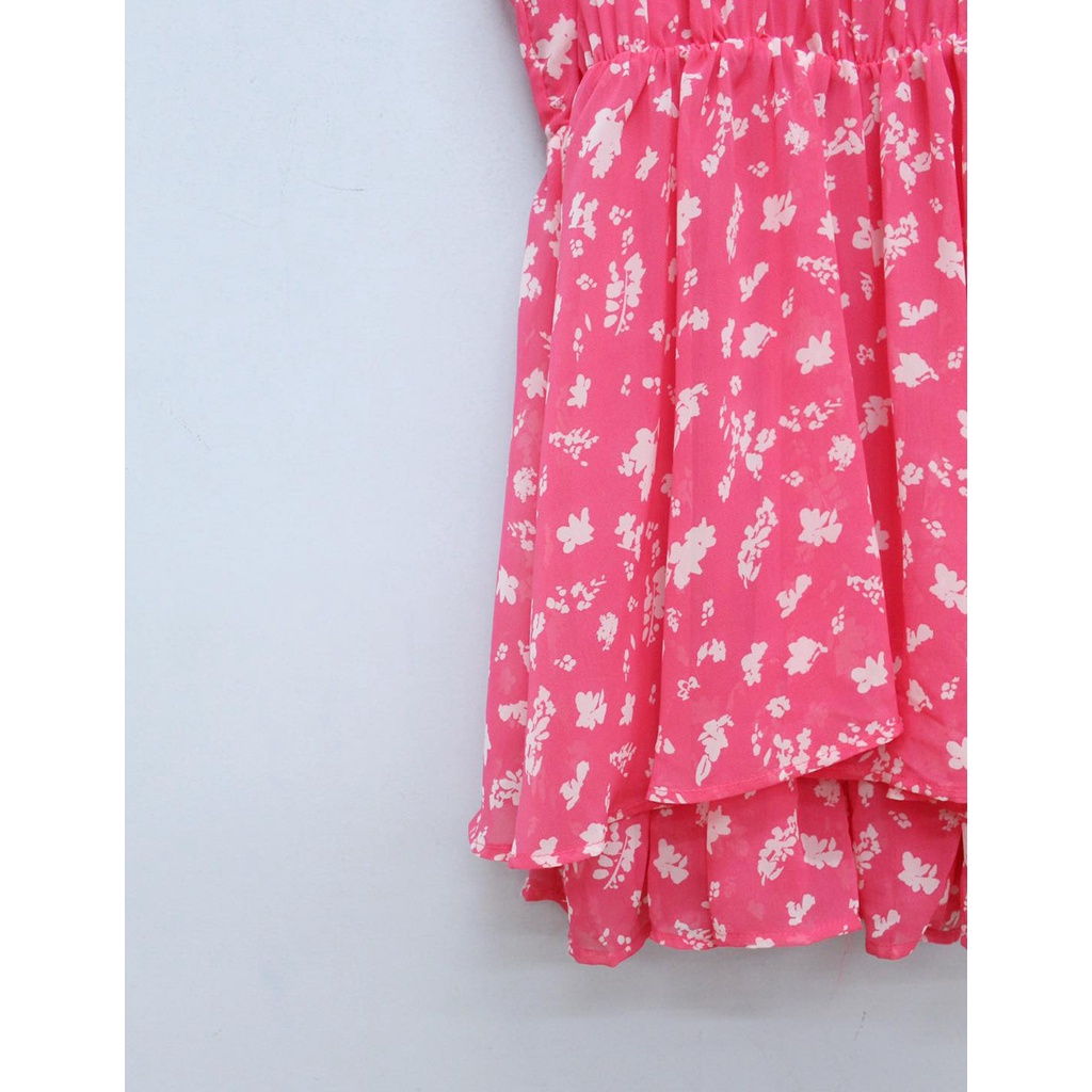 Q8913, Q8914, Q8915, Q8916 - Đầm voan yếm Old navy Active thun eo, bèo tầng, in hoa