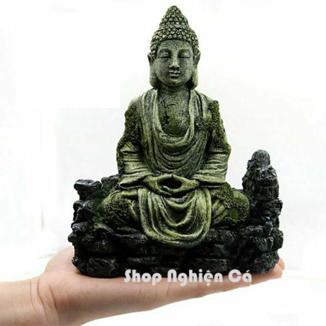 Tượng Phật thiền trang trí bể cá, bể bán cạn, bể thủy sinh Mô hình trang trí