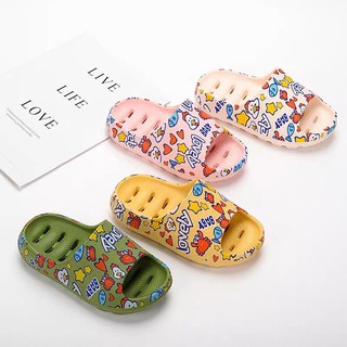 Dép Bánh Mì Lỗ Thông Hơi Hoạt Hình Cao 4cm
