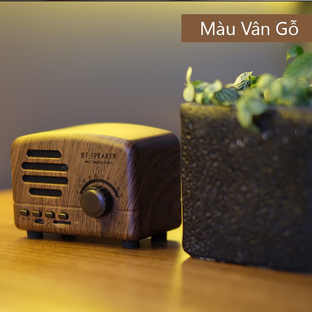 Loa bluetooth mini BT Speaker hình Radio Vintage Decor - Chất âm tốt