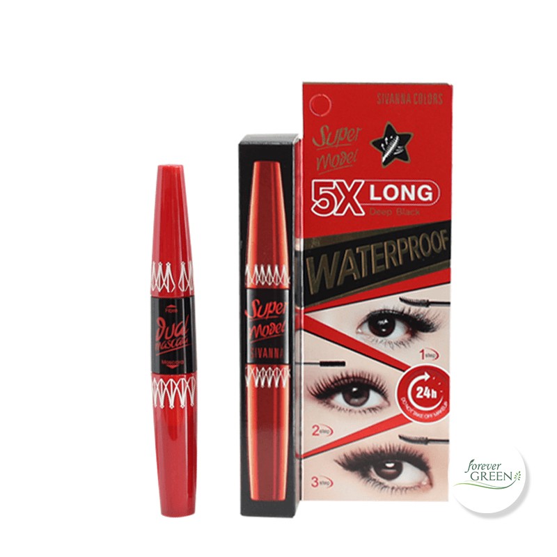 Mascara Hai Đầu Sivanna Super Model 5X Long FG238