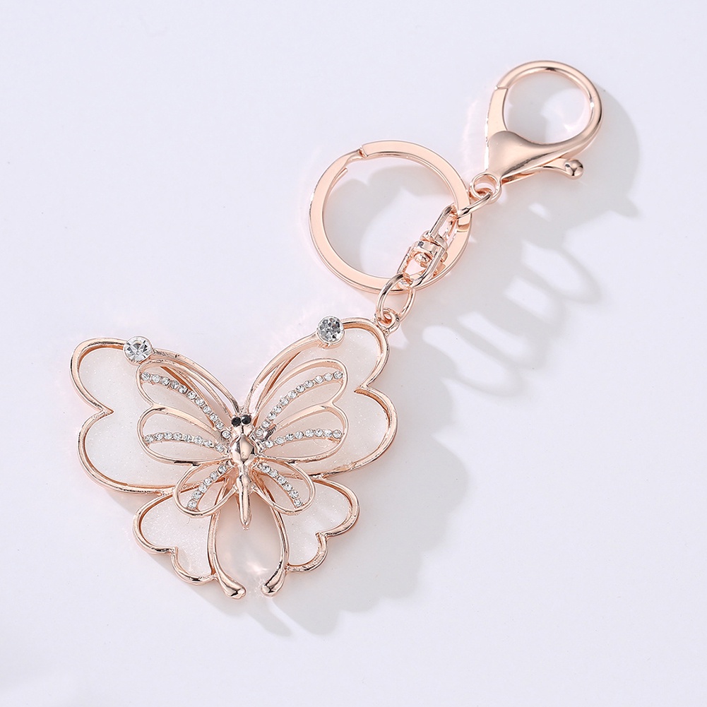 Móc Khóa Hợp Kim Hình Bướm Đính Đá Thời Trang