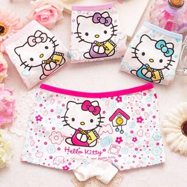 Quần Chip Hello Kitty Chất Cotton Họa Tiết Cực Dễ Thương Cho Bé | V412