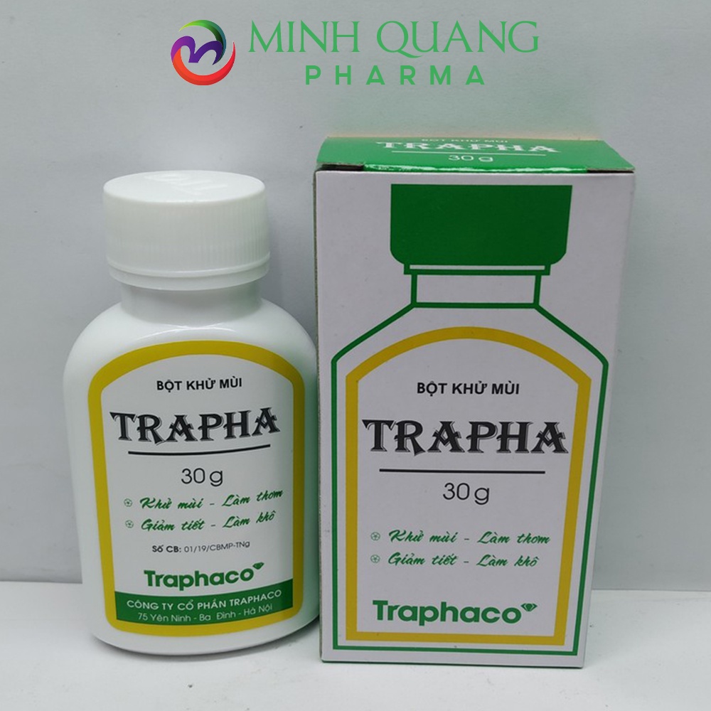 Bột khử mùi TRAPHA thấm hút và khử mùi mồ hôi hiệu quả 30g