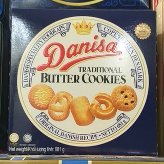Bánh Quy bơ Danisa hộp thiếc 454g/ 681g/.Có kèm túi giấy