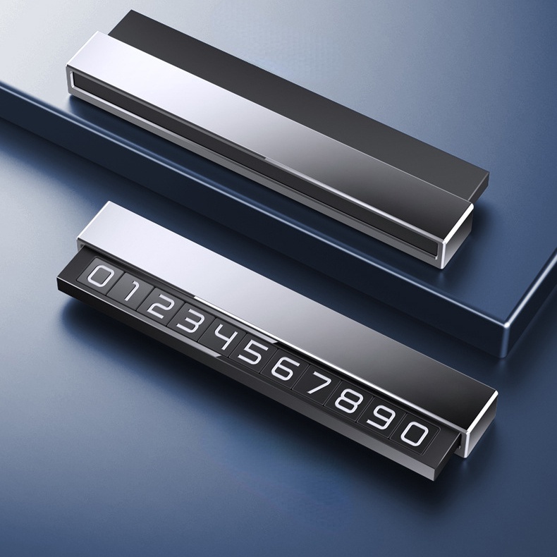 Bảng Ghi Số Điện Thoại Đỗ Xe Tạm Thời Bằng Kim Loại Thiết Kế Sáng Tạo Cho Xe Hơi