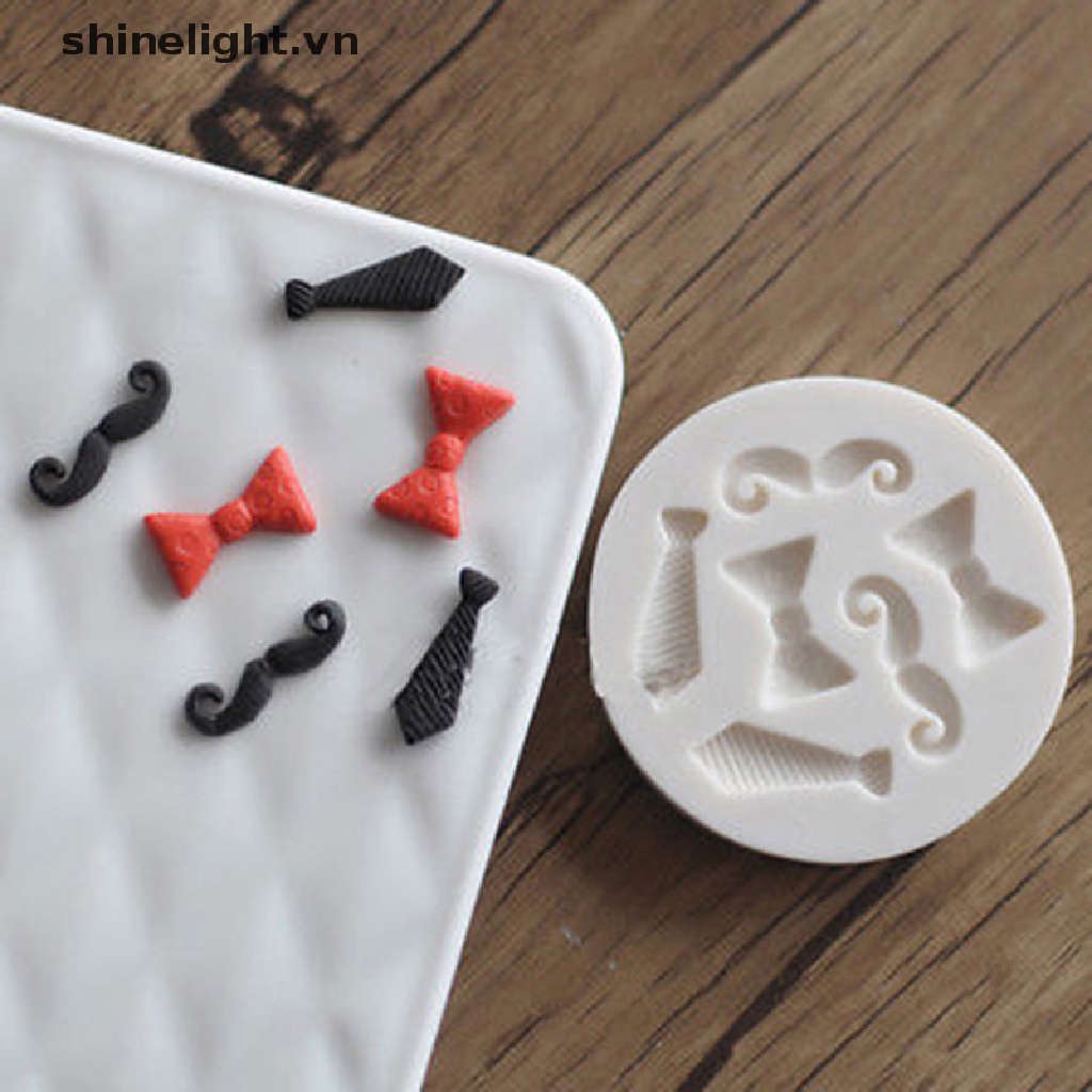 Khuôn Silicone Tạo Hình Râu Nơ Trang Trí Bánh [VN]