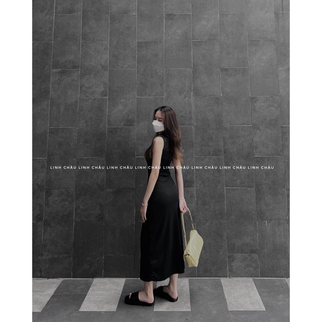 ĐẦM MAXI BA LỖ THUN GÂN