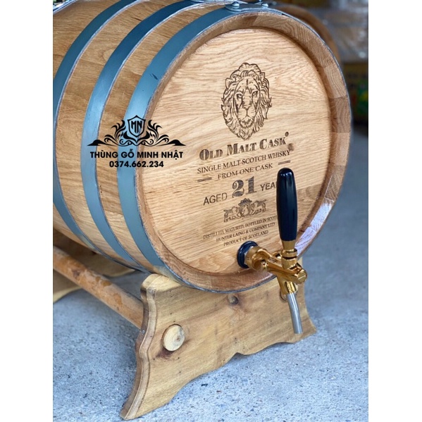 Thùng ngâm ủ rượu gỗ sồi 100 lit