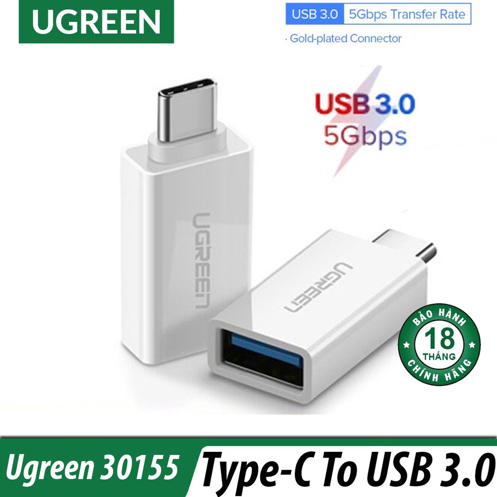 Đầu Chuyển USB Type-C ra USB 3.0 hỗ trợ OTG cao cấp UGREEN US173 - BH 18T Chính Hãng