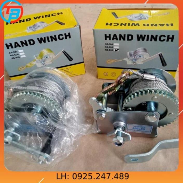 TỜI QUAY TAY 1200 LBS Tải Trọng 545 Kg Có Cáp Móc 10M