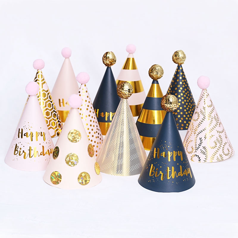 Mũ sinh nhật phối sequin long lanh bắt mắt