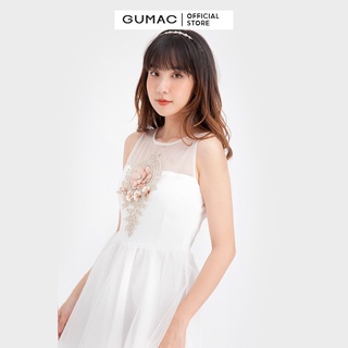 [Mã WABRGUM giảm 10% tối đa 30K đơn 99K] Đầm lưới xòe sát nách GUMAC DB644