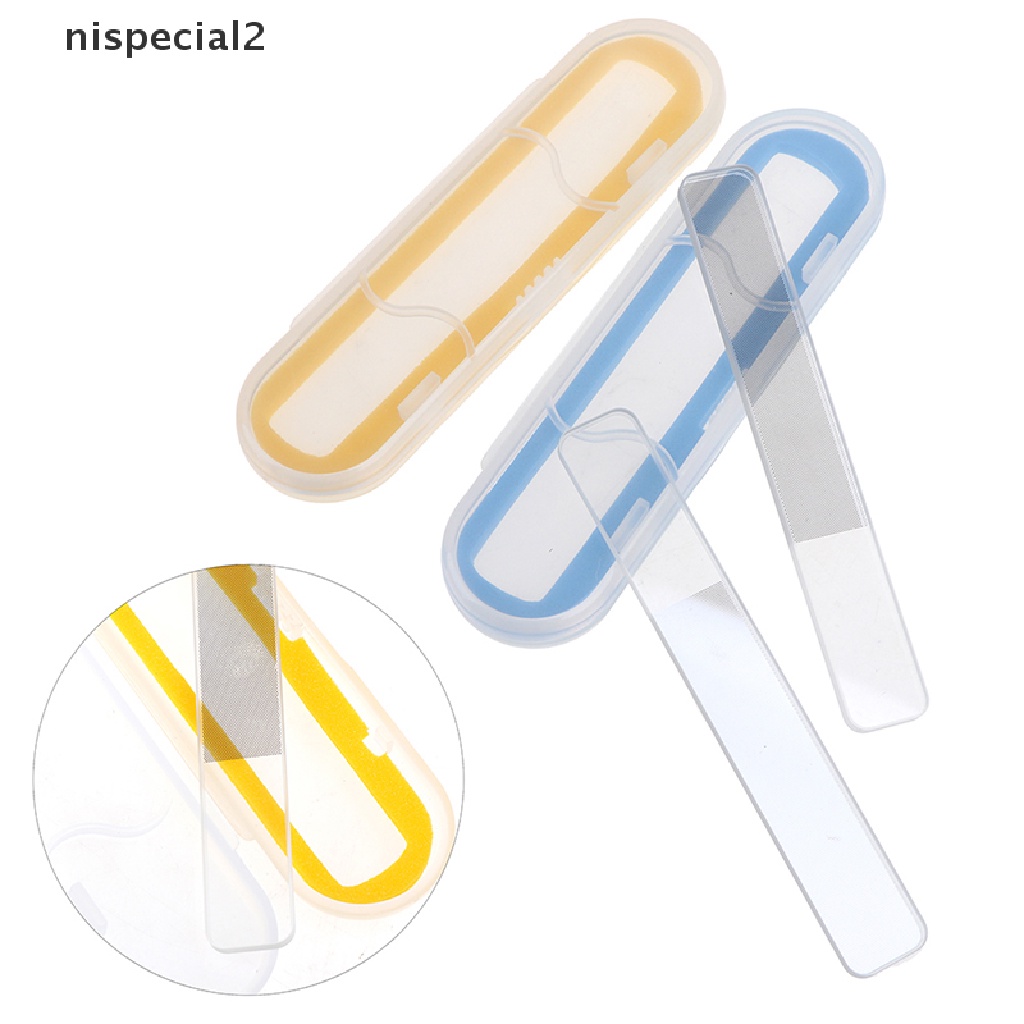 [nispecial2] 1Pc Crystal Nano Glass Nail File Nail Art Care Buffing Block Manicure File Tools [new]