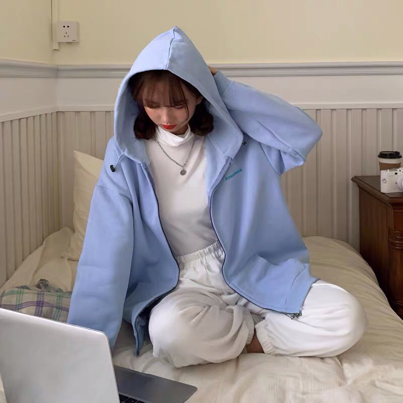 Áo khoác Hoodie AN BIỂN NHẠT ANESTHESIA Ulzzang U unisex nam nữ form rộng