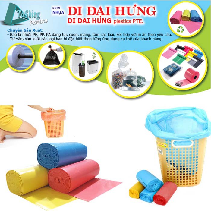 Túi đựng rác dạng cuộn Tashing không lõi44x56cm