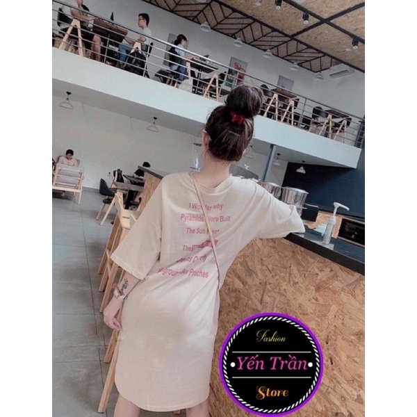 Đầm Suông form rộng có chữ Another . mẫu trend 2021