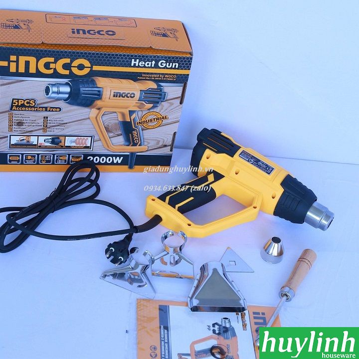 Súng thổi nhiệt hơi nóng Ingco HG200028 - 2000W (Máy khò)