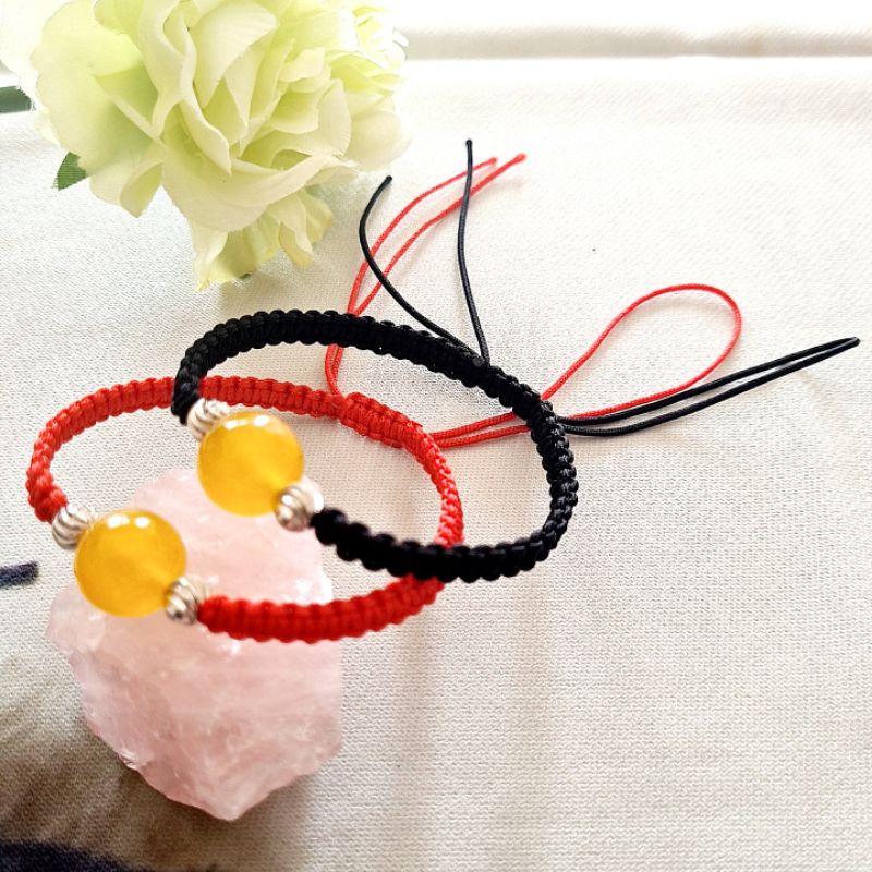 Vòng Tay Handmade Dây Chỉ Bện Đá Mã Não Thiên Nhiên - N100 | BigBuy360 - bigbuy360.vn