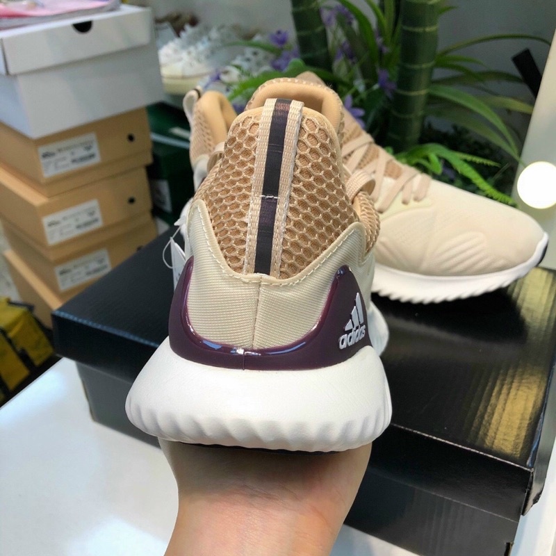 [Hot trend ] Alphabounce 2018 Giày thể thao sneaker ab Kem Nữ siêu êm nhẹ