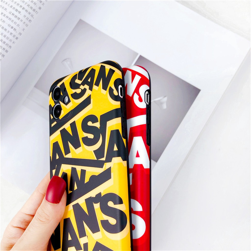 Soft Plastic Phone Cases Cute Couple cartoon Tide brand VANS Case suitable for iPhone11 PRO MAX 7/8plus SE2020 X/XS XR XSMAX