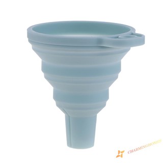 Protable Mini Silicone Foldable Liquid Funnel Hopper Kitchen Tool Gadget