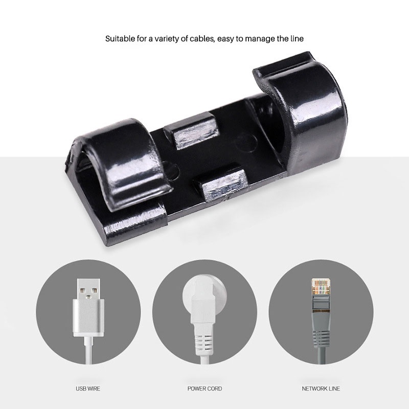 Bộ 20 Kẹp Cố Định Dây Cáp / Dây Cáp Sạc / Dây Cáp Để Bàn