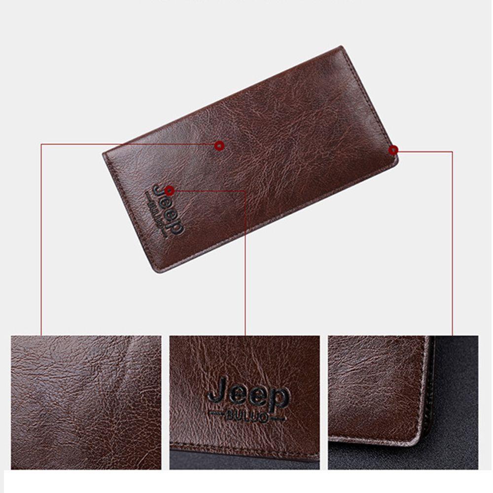 Ví Da PU Màu Đen Phong Cách Cổ Điển Thời Trang Cho Nam