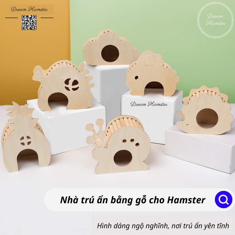 Nhà trú ẩn bằng gỗ cho Hamster