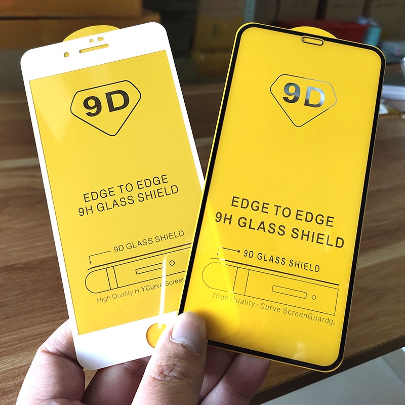 Kính cường lực 9D PRO+ full màn cho Ip 7/7plus/8/8plus/x/xs/xs max/11/11pro/11promax/12/13/14/15/pro/promax