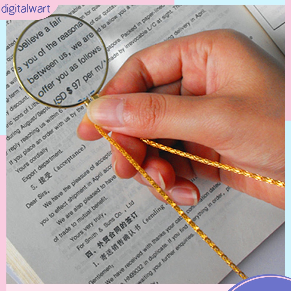 Dây Chuyền Mặt Kính Lúp Phóng Đại 5 Lần Có Kính Lúp Phóng Đại