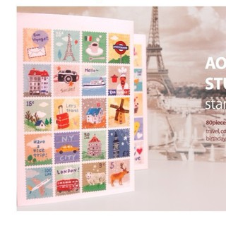 BỘ STICKER TEM TRANG TRÍ 4 TỜ HÀN QUỐC