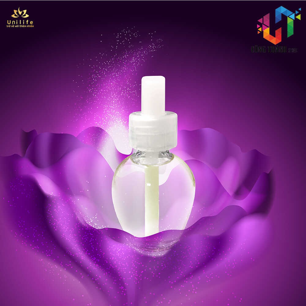 Máy khuếch tán tinh dầu dùng điện Unilife- Mùi hương: Hương hoa LAVENDER (Bộ sản phẩm đã kèm theo tinh dầu) - CHÍNH HÃNG