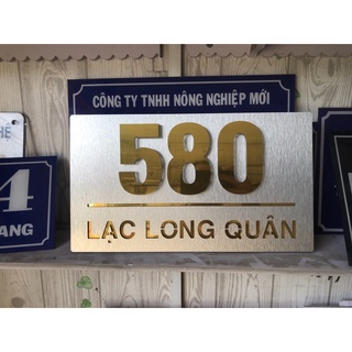 Bảng số nhà, bảng phòng cao cấp hiện đại nhiều kích thước tặng kèm ốc kiểu.