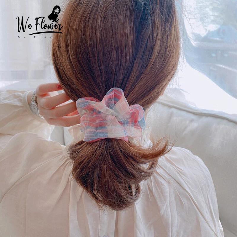 Dây Buộc Tóc Phối Ren Hoa Phong Cách Hàn Quốc