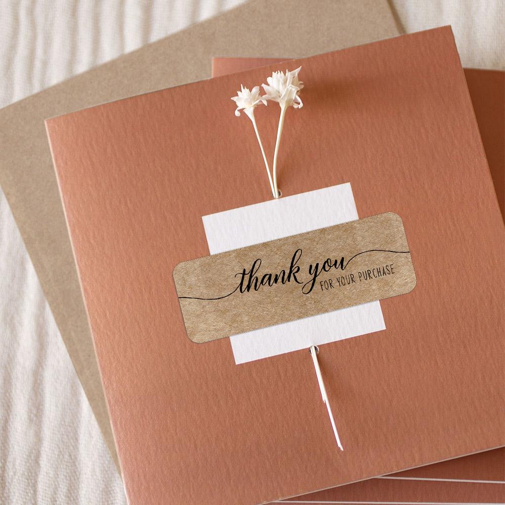 Cuộn 120 Nhãn Dán Trang Trí Quà Tặng In Chữ Thank You For Your Order
