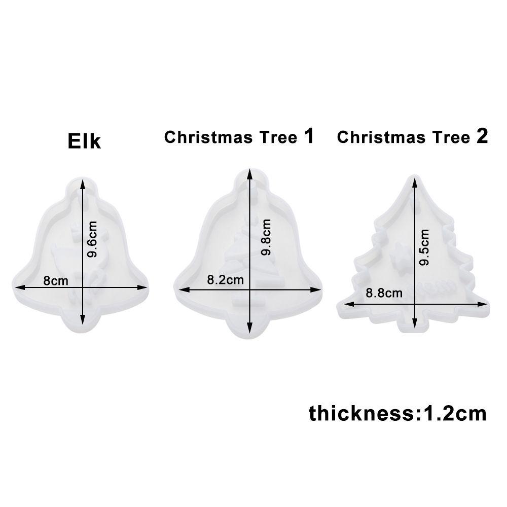 NEXTVN 1 / 3 Khuôn Silicone Làm Trang Sức Hình Tuần Lộc Giáng Sinh
