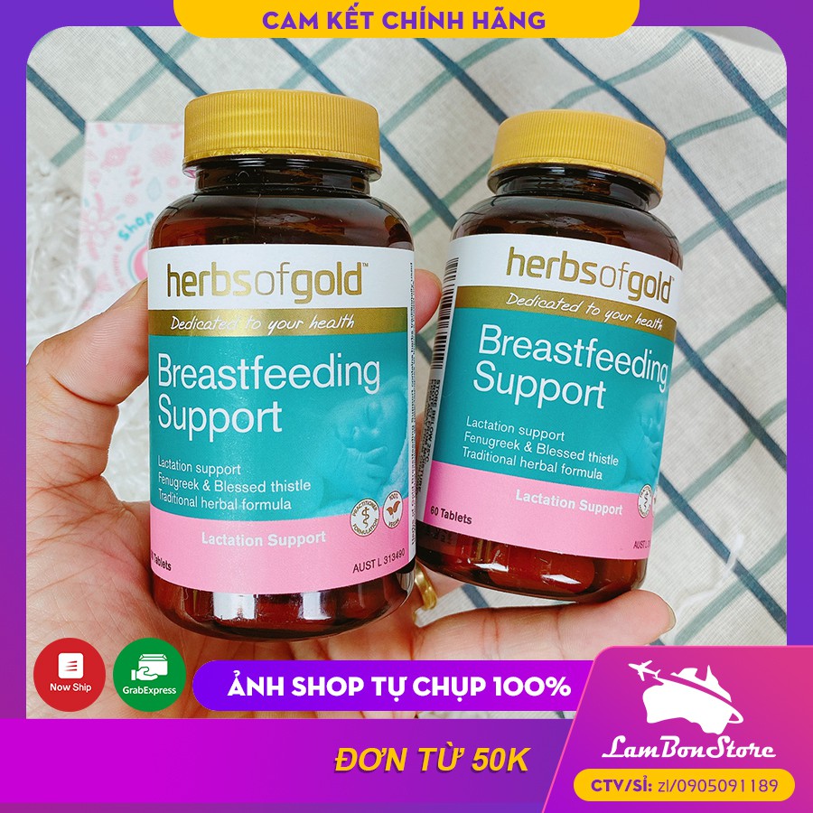 Viên lợi sữa Breastfeeding Support Herbs of Gold - Úc