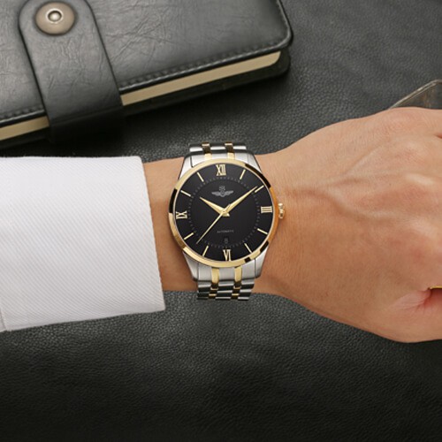 Đồng hồ nam SR WATCH CHÍNH HÃNG SG8883, DÂY KIM LOẠI