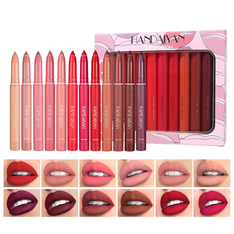 Chì Kẻ Viền Môi Lì Kháng Nước Lâu Trôi 12 Màu Lựa Chọn Thương Hiệu brroa