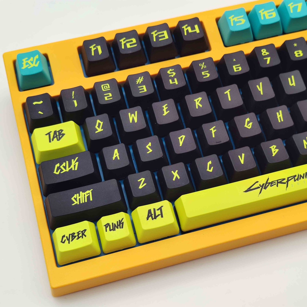 GMK Cyberpunk Keycap, 122 phím PBT Keycaps OEM Cấu hình OEM DYE-SUB Cá nhân hóa GMK Keycaps cho bàn phím cơ / Bàn phím cơ chơi game