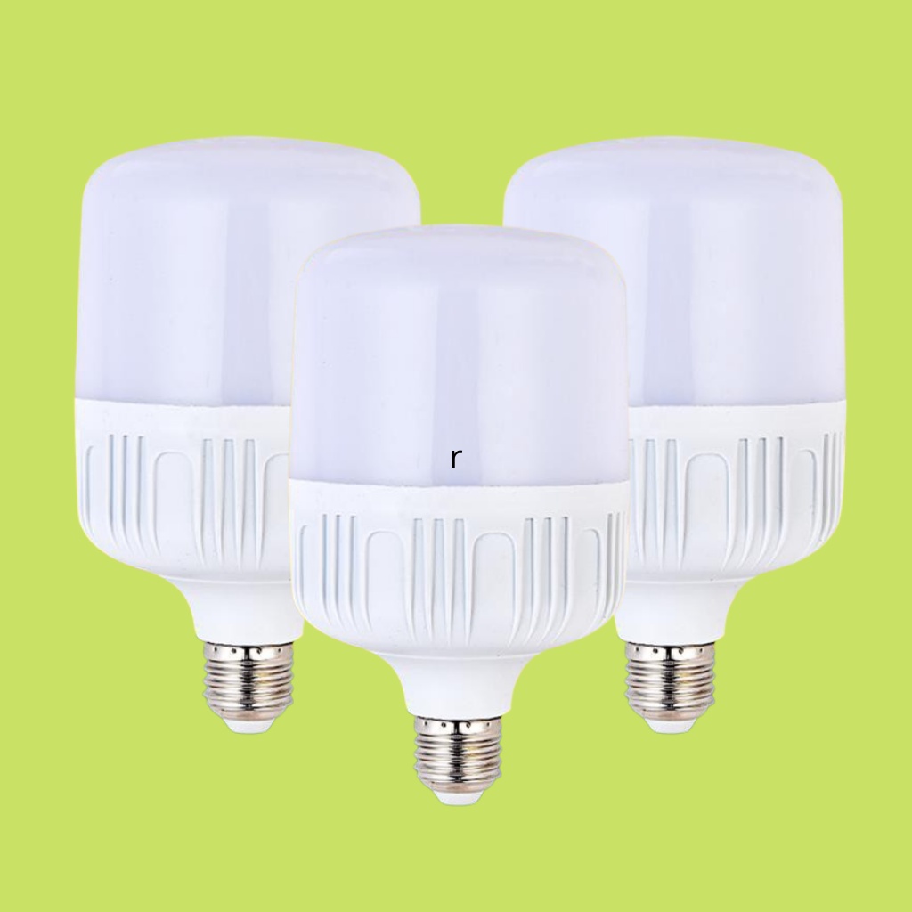 Bóng Đèn Led Buld Trụ 20w / 30w / 40w / 50w Đui Xoáy E27 Ánh Sáng Trắng, Tiết Kiệm Điện Năng