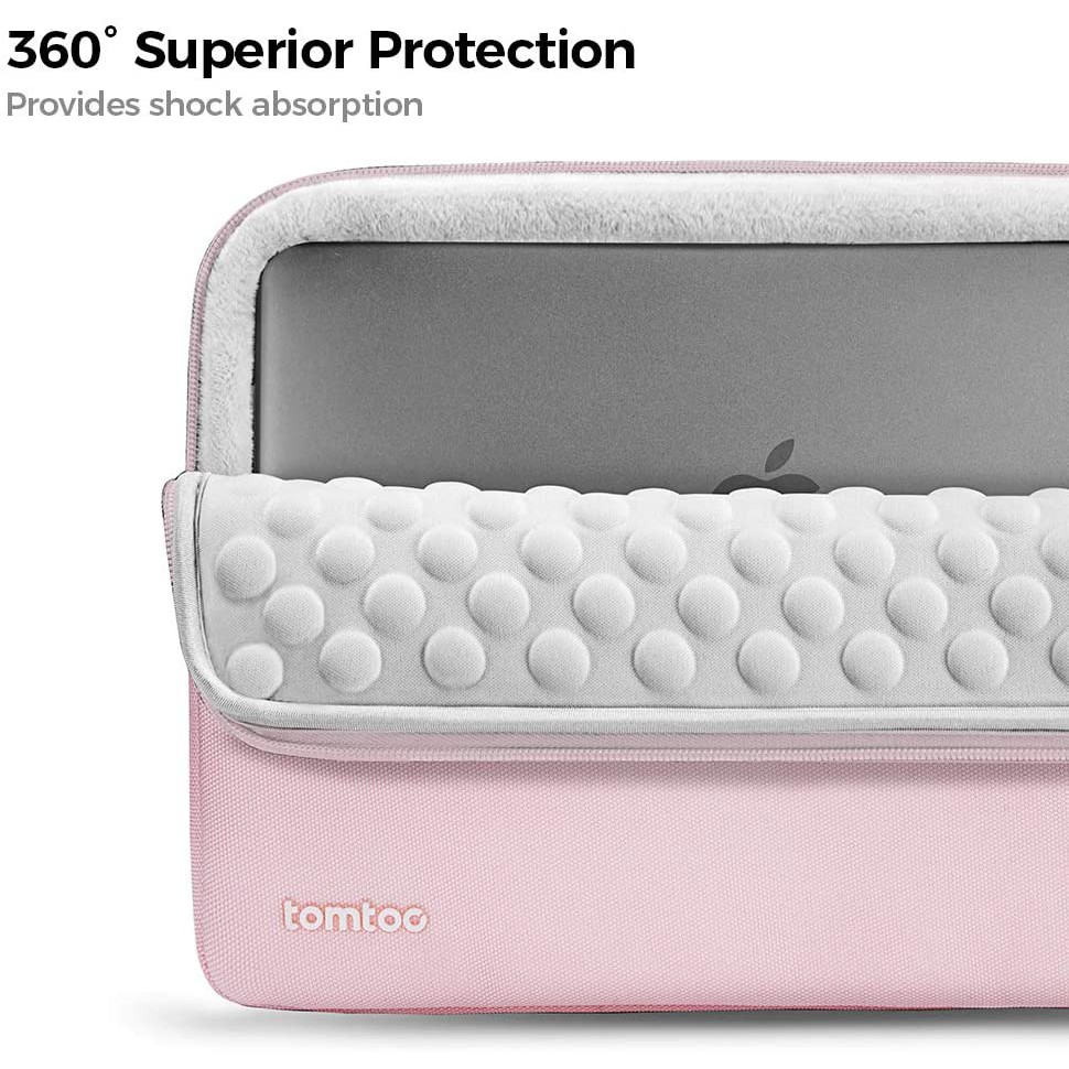 TÚI CHỐNG SỐC, KHÁNG NƯỚC TOMTOC (USA) 360° PROTECTIVE MACBOOK PRO/AIR 13” PINK ( A13C02C )