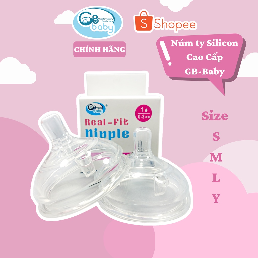 Núm Ty Silicon Cao Cấp GB-Baby Chính Hãng