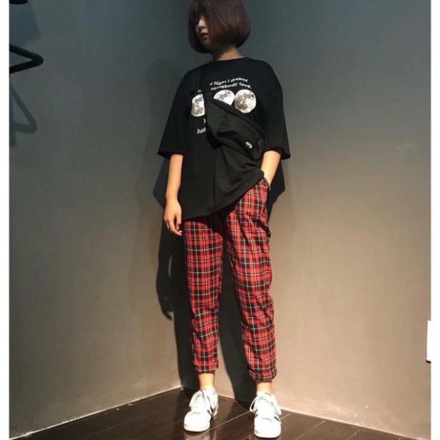 QUẦN CARO PLAID PANTS UNISEX MÀU ĐỎ SỌC thời trang Unisex giá rẻ cực chất  ྇