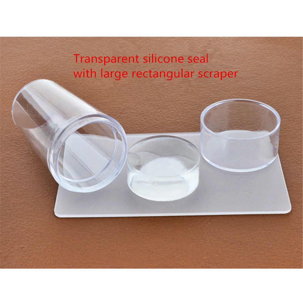 Khuôn dập họa tiết MISSCHEERING bằng silicon trong suốt cỡ 2.8cm trang trí móng DIY