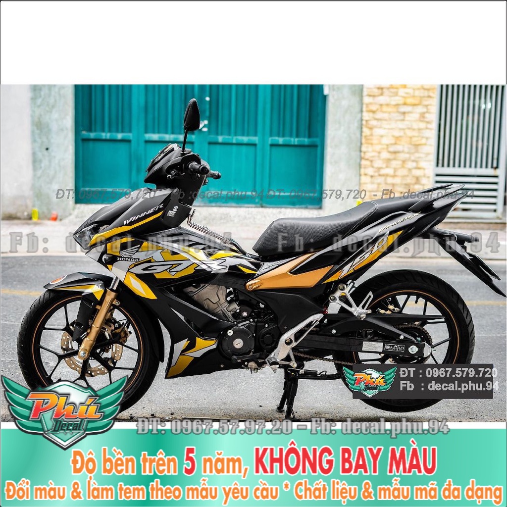 Tem Rời Winner X Đen nhám GTR (K) -1